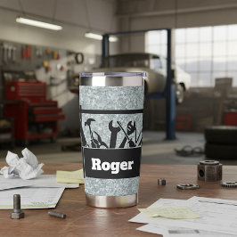 Botella Aislada Galvanized metal with toolbox personalized