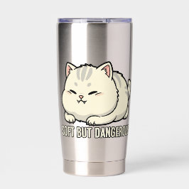 Botella Aislada Gatito Suave Pero Peligroso