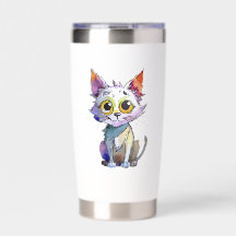 Gato de acuarela caprichoso