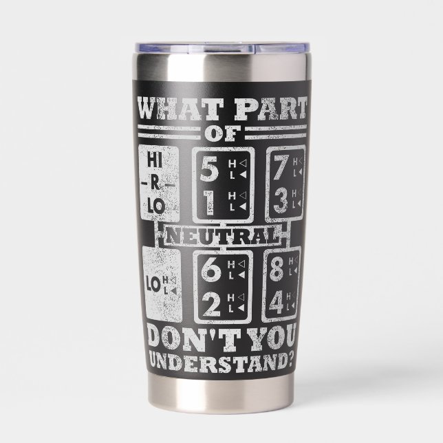 Botella Aislada Gear Shift Diagram (Frente)