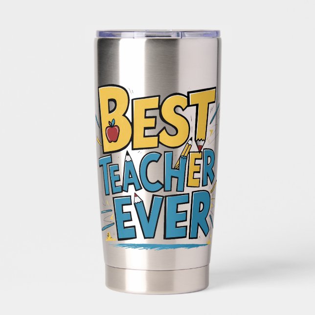 Botella Aislada Golpear a profesores y educadores (Frente)