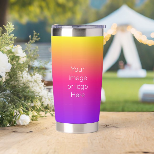 Botella Aislada Gradiente de Noche Tranquilizante Personalizable (Boda)
