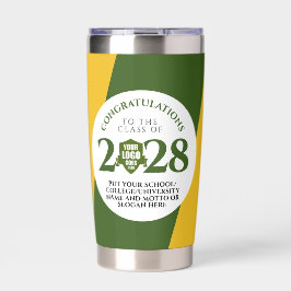 Botella Aislada Graduación en la Universidad de la Escuela de Oro 