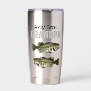 Botella Aislada Gran Abuelo Reel Pun Largemouth Bass