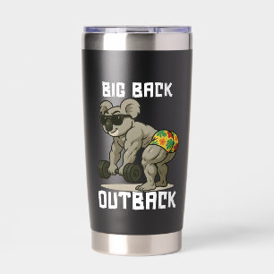 Botella Aislada Gran espalda Outback – Diseño divertido de peso mu