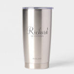 Botella Aislada Groomsman personalizado con guión moderno<br><div class="desc">Regalos personalizados de Groomsman con el nombre personalizado del groomsman en un estilo de letra negro moderno con el título y la fecha boda en un estilo de letra sans serif moderno. También perfecto para el mejor hombre, padre de la novia, dama de honor, madre de la novia y más....</div>