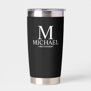Botella Aislada Groomsman personalizado moderno