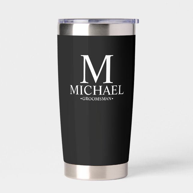 Botella Aislada Groomsman personalizado moderno (Izquierdo)