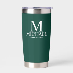 Botella Aislada Groomsman personalizado moderno
