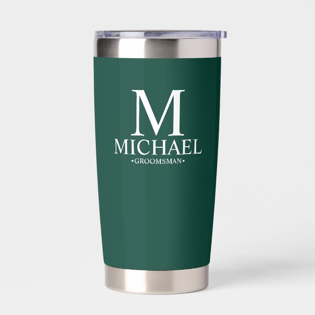 Botella Aislada Groomsman personalizado moderno (Izquierdo)
