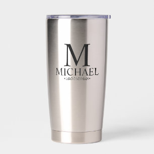 Botella Aislada Groomsman personalizado moderno