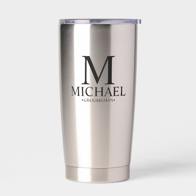 Botella Aislada Groomsman personalizado moderno (Izquierdo)