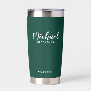 Botella Aislada Groomsmen personalizado de escritura moderna