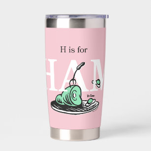 Botella Aislada "H es para HAM" Diseño de alfabeto