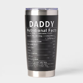 Botella Aislada Hechos Nutricionales del Papá regalos del día del