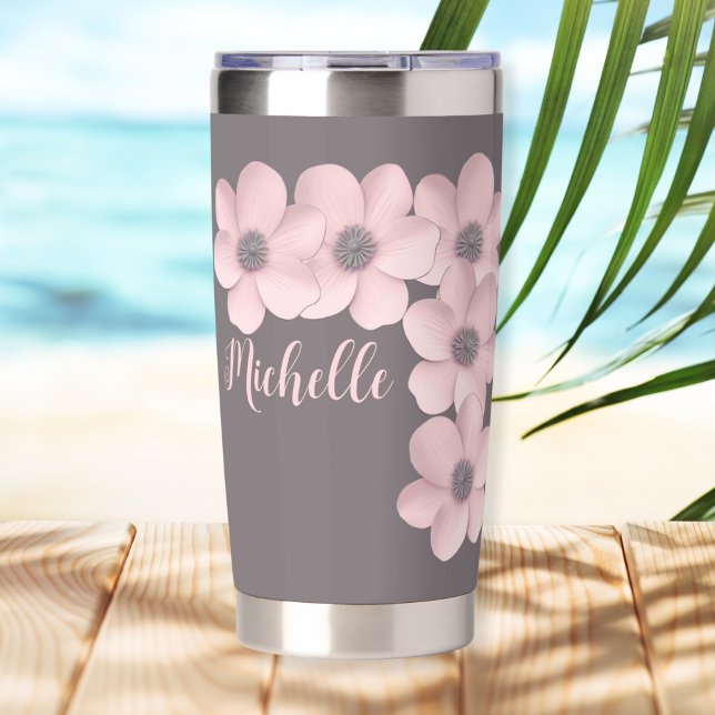 Botella Aislada Hermosa floral de pimientos rosados (Subido por el creador)