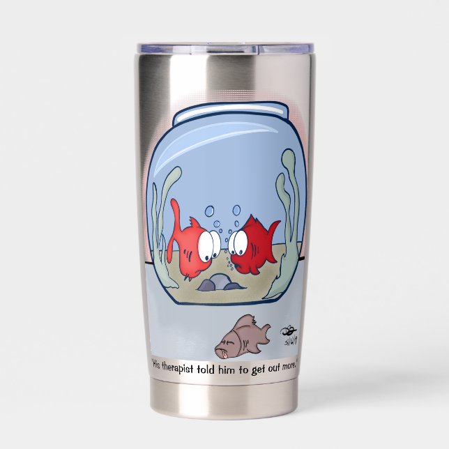 Botella Aislada Historia divertida de peces (Frente)