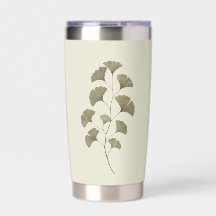 Hojas de Ginkgo Verdes Vintage