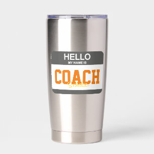 Botella Aislada Hola, mi nombre es COACH Nametag Colorful Sports F