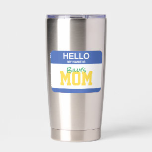 Botella Aislada Hola Mi Nombre Son Niños MOM Nametag Humor De Padr