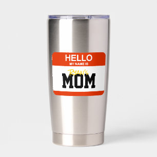 Botella Aislada Hola Mi Nombre Son Niños MOM Nametag Humor De Padr