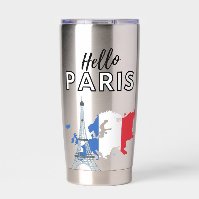 Botella Aislada Hola París (Frente)