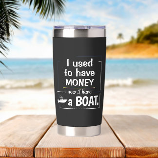 Botella Aislada Humor de propietario de barco Tipografía minimalis