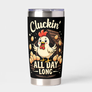 Botella Aislada Humor divertido de pollo Rústico Vida de granja