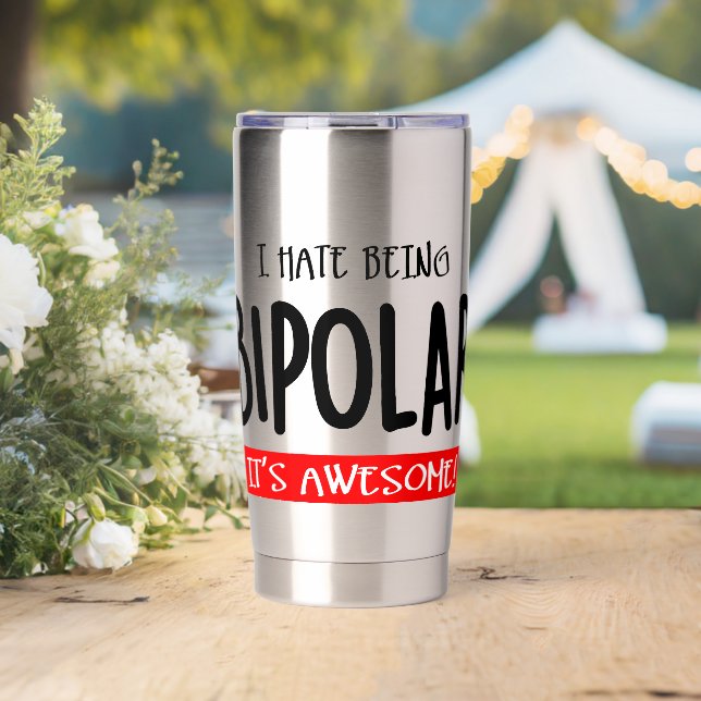 Botella Aislada I hate being bipolar (Boda (girado))