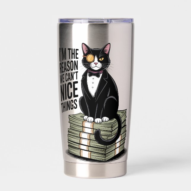 Botella Aislada I'm The Reason Nice Things Funny Cat Gift (Frente)