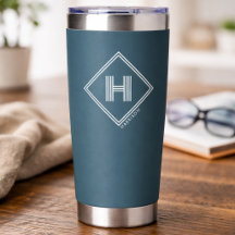 Insulated Tumbler | Modern Geometric Monogrammed