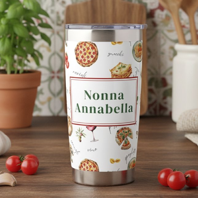 Botella Aislada Italia Comida Divertida Chef Colorido (Subido por el creador)