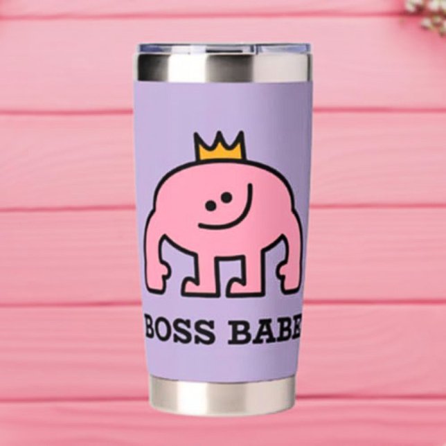 Botella Aislada Jefe Babe Thermal Tumbler - Energía de la Corona R (Subido por el creador)