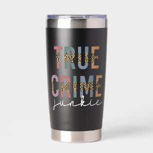 Botella Aislada Junkie de Crimen Verdadero Personalizado Crimen