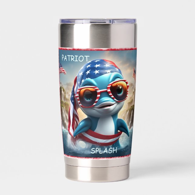Botella Aislada Kids Dolphin Splash Patriot (Frente)