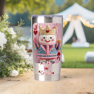 Botella Aislada Knitted Queen of Hearts Valentine Self-Love Doll