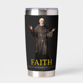 Botella Aislada La Fe Sin Sacrificio Es Sólo Termal De Ruido