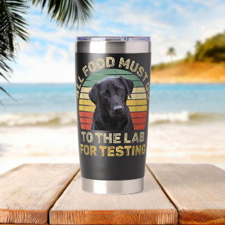 Botella Aislada Labrador Design Toda Comida Debe Ir a Pruebas de L