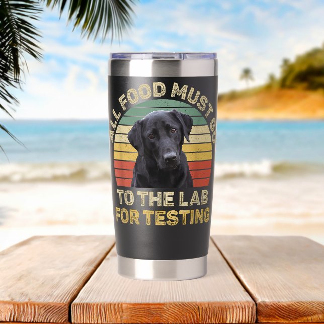Botella Aislada Labrador Design Toda Comida Debe Ir a Pruebas de L (Playa (girada))