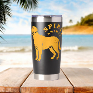 Botella Aislada Labrador Retriever Animal Espiritual Labrador Dive