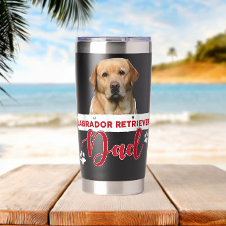 Botella Aislada LABRADOR RETRIEVER Papá Labrador Retriever Amor po