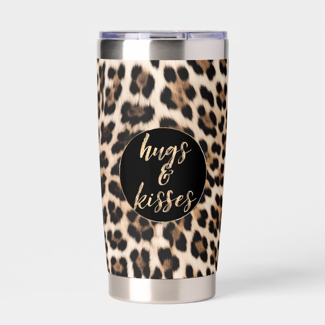 Botella Aislada Leopard Print Gold Kiss (Frente)