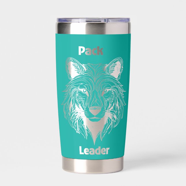 Botella Aislada Líder Del Lobo Espacial Negativo De Pack (Frente)