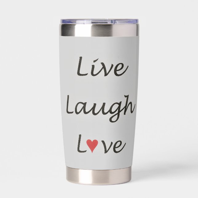 Botella Aislada Live, Laugh, Love Message (Frente)