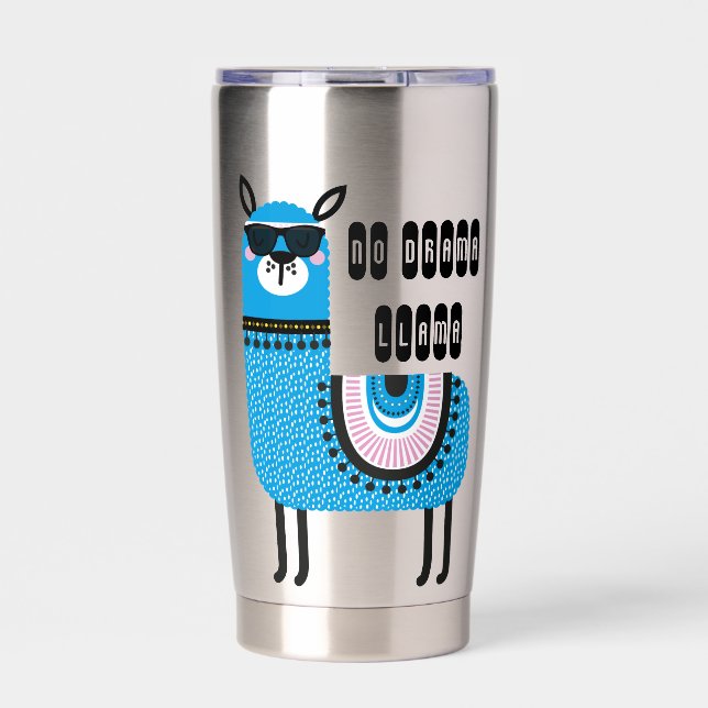 Botella Aislada Llama Azul Genial Sin Drama (Frente)