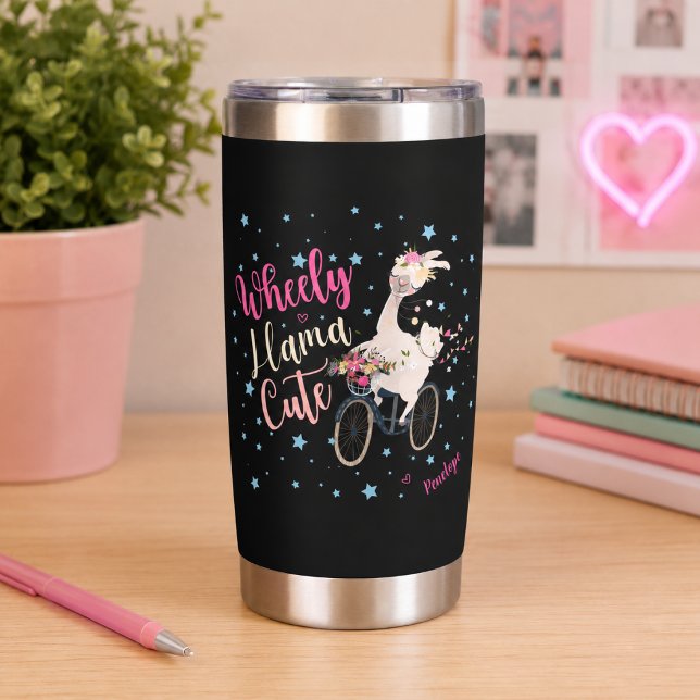 Botella Aislada Llama Lindo con Rueda Personalizado  (Subido por el creador)