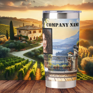 Botella Aislada Logotipo de destino de viaje Foto Negocio