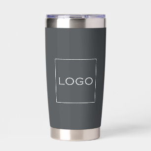 Botella Aislada Logotipo personalizado en fondo gris carbón