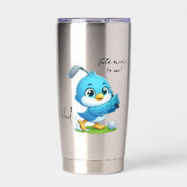 Botella Aislada Loro de Golf Personalizado con Caricatura Divertid