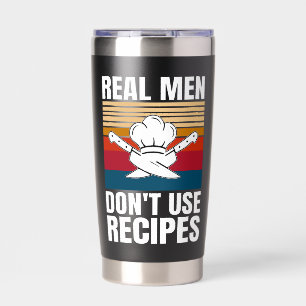 Botella Aislada Los hombres de verdad no usan recetas - Cocina div